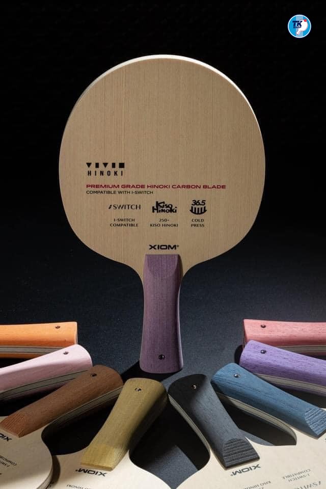 Cốt vợt Vivid với bộ sưu tập 9 màu sắc và Kết cấu gỗ Hinoki + Sợi Carbon